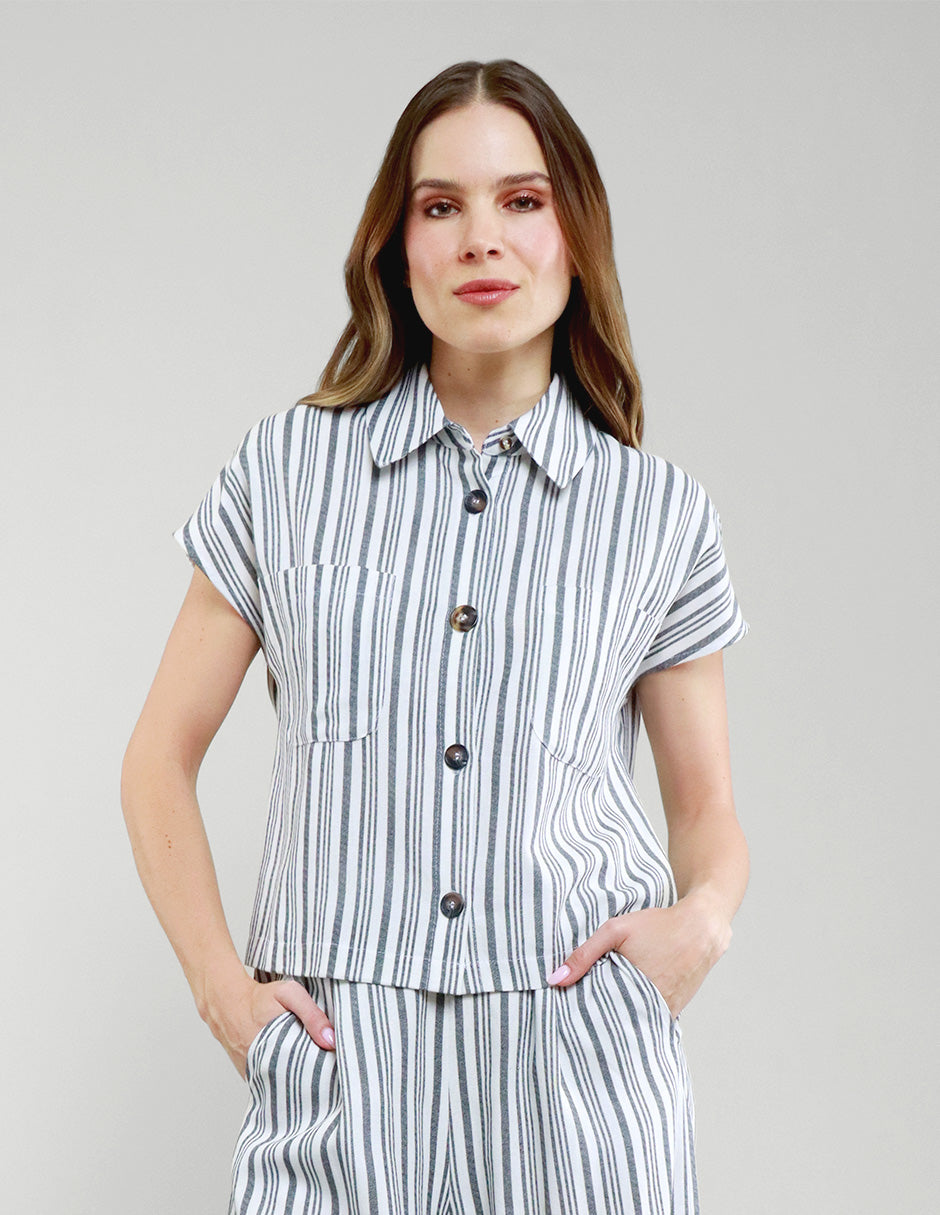 CHALECO GINA A RAYAS