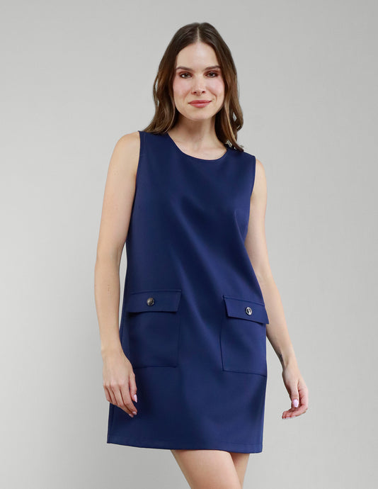 VESTIDO GILDA AZUL MARINO