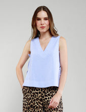 BLUSA DELIA A RAYAS AZUL
