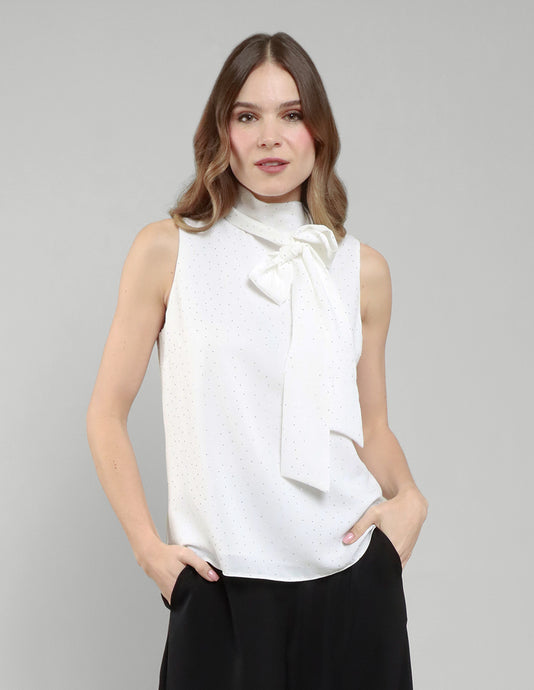 BLUSA NADIA BLANCA BRILLOS