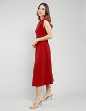 VESTIDO REGINA ROJO LUREX