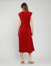 VESTIDO REGINA ROJO LUREX