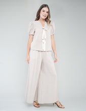 PANTALÓN MAIA A RAYAS CAFÉ CLARO