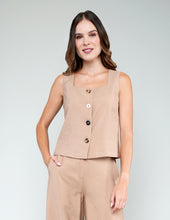 CHALECO DAFNE CAFÉ CLARO