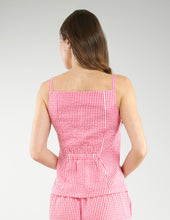 BLUSA OFELIA CUADROS ROJO