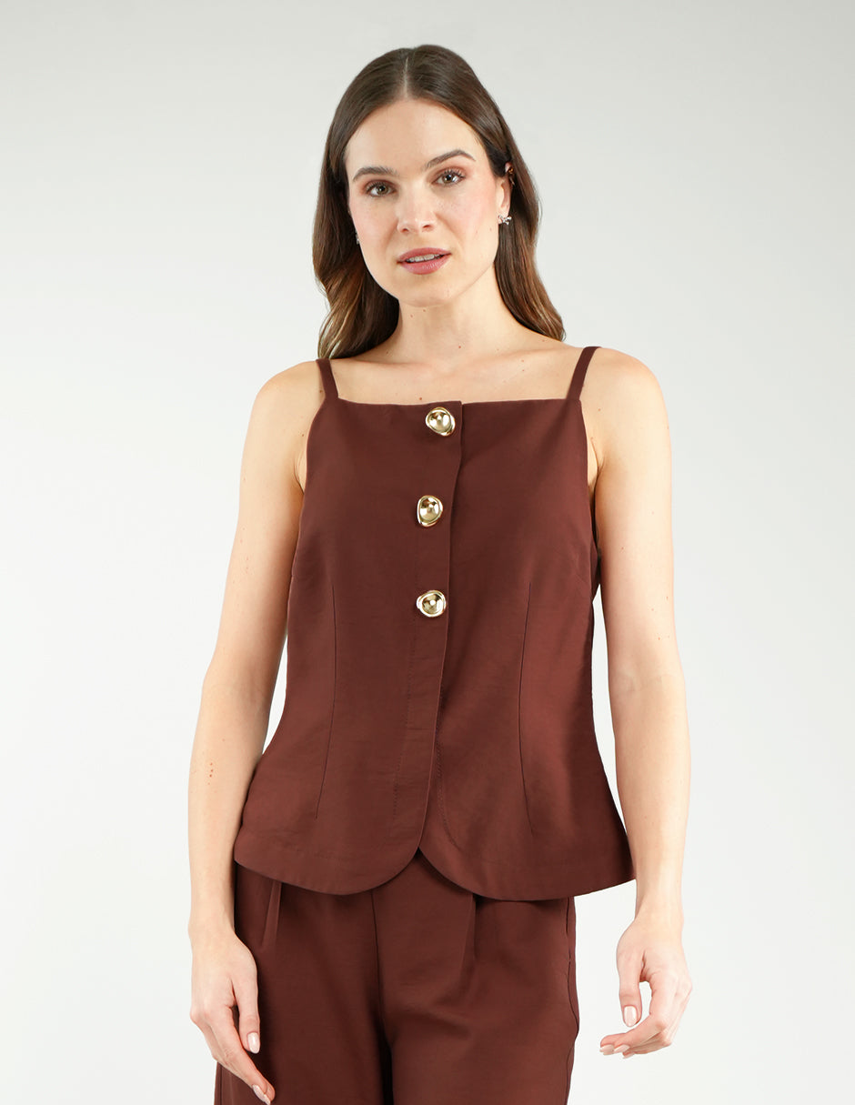 BLUSA AINA CAFÉ
