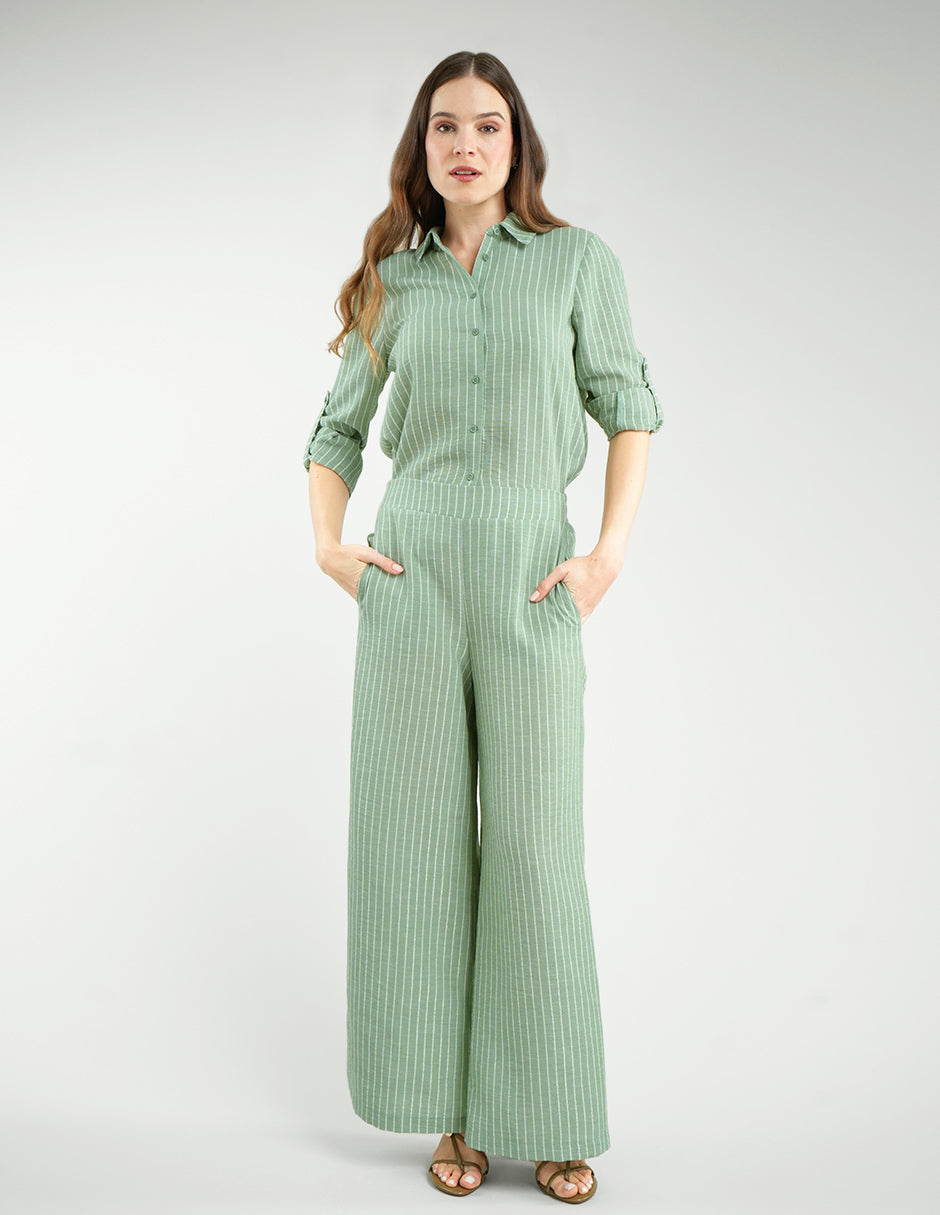 PANTALÓN VANESA VERDE RAYAS