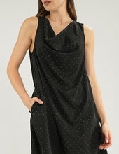 VESTIDO CELIA NEGRO BRILLOS