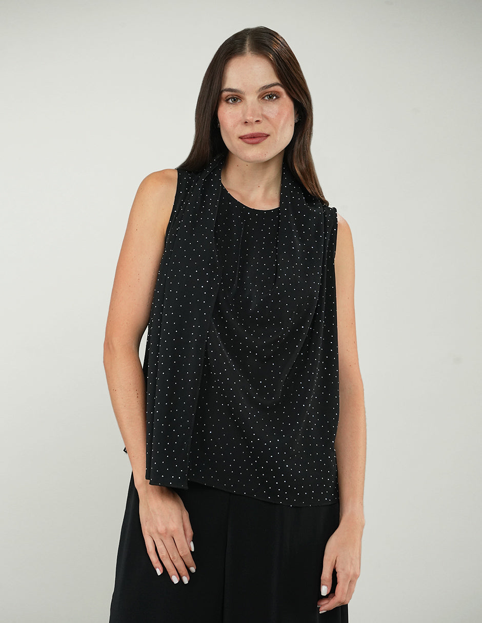 BLUSA CELIA NEGRO BRILLOS
