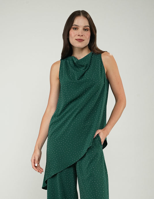 BLUSA ORIANE VERDE BRILLOS