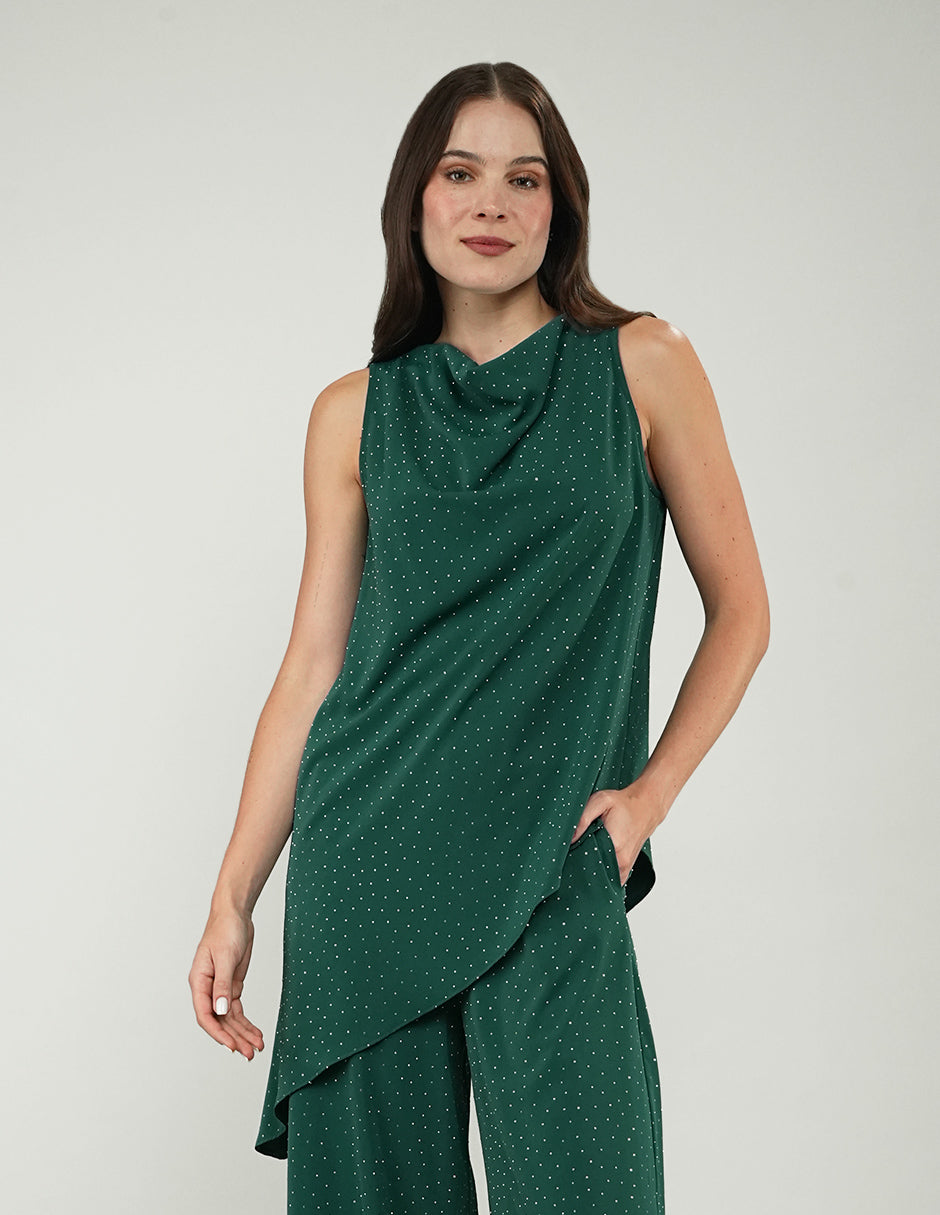 BLUSA ORIANE VERDE BRILLOS