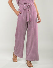 PANTALÓN NURIA A RAYAS VINO