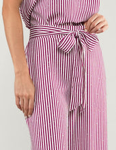 PANTALÓN NURIA A RAYAS VINO