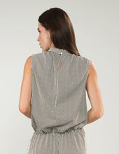 BLUSA NURIA A RAYAS VERDE