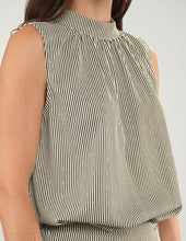 BLUSA NURIA A RAYAS VERDE